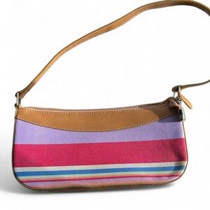 American Vintage Pink and Purple Striped Shoulder Bag